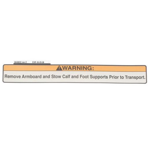 Label, Warning, Remove Armboard