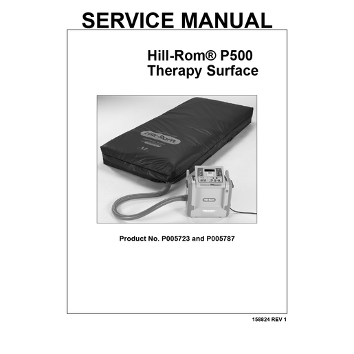 Service Manual, P500 Mattress Rpl Sys
