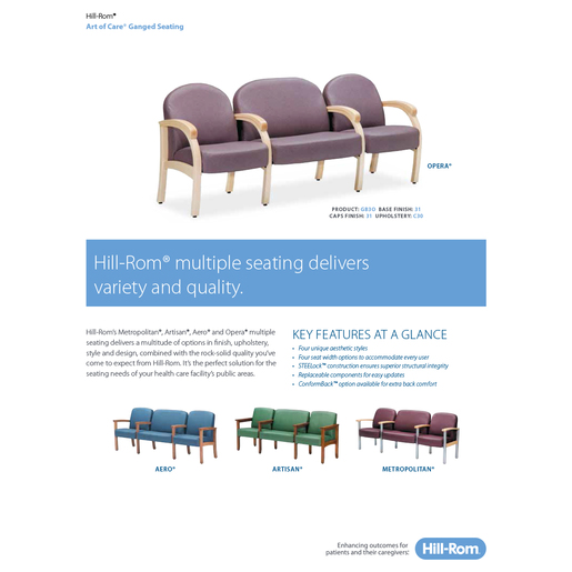 Brochure, Art of Care Ganged Seating