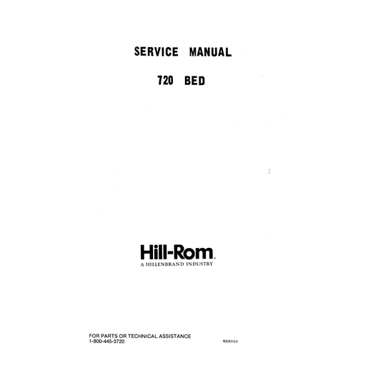 Service Manual, 720 Bed