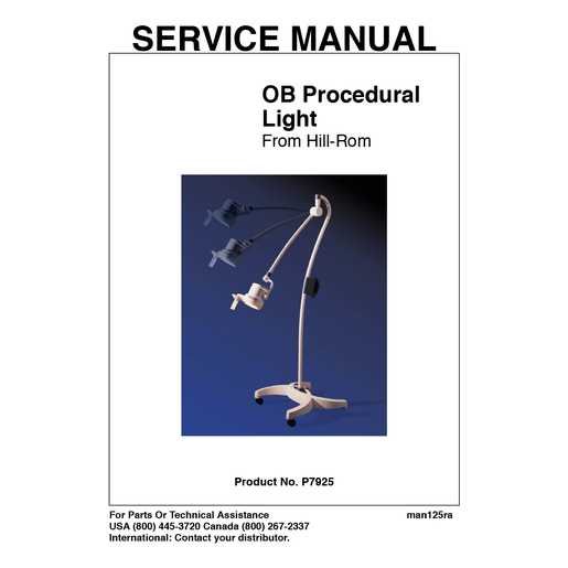 Service Manual, OB Procedural Light